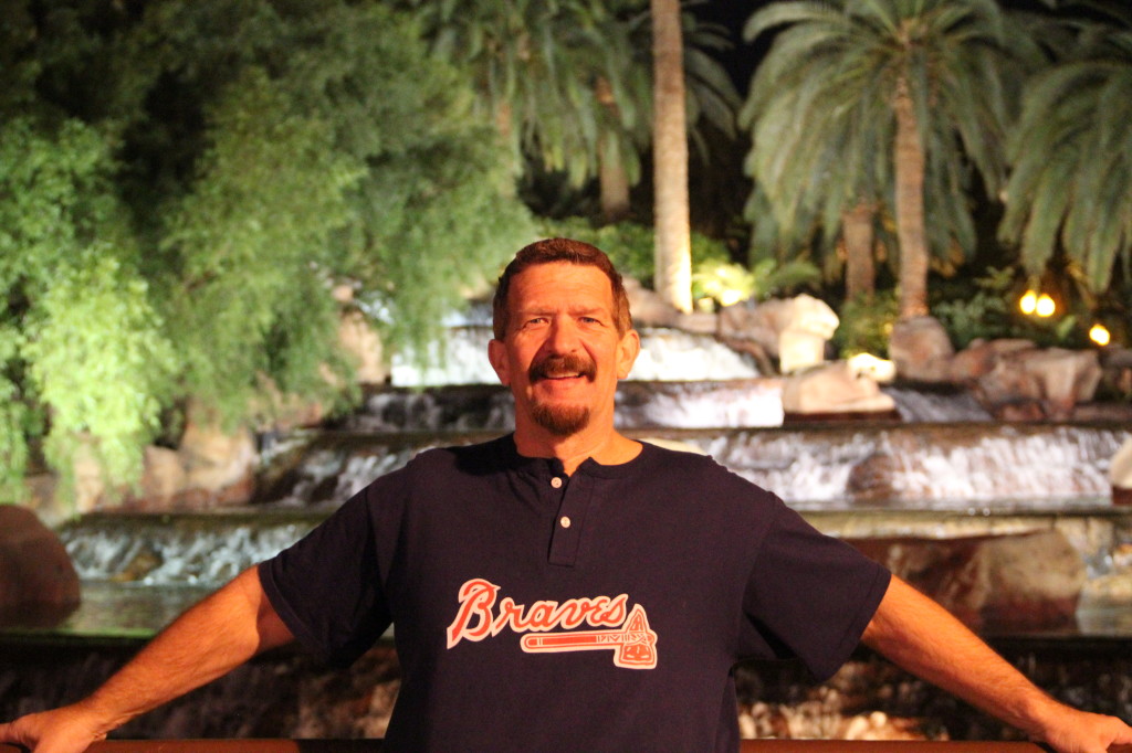 My sweetie in front of one of the beautiful Las Vegas hotels